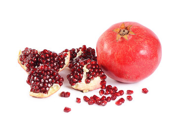 The fresh pomegranate as a background