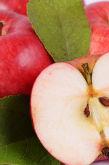 Red fresh apples as a background