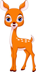 Cute deer cartoon jumping