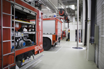 Modern fire station in Poznan. - 73625214