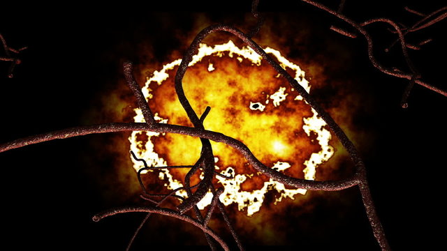 Microscopic Ebola Virus Behind Quarantine Signs Sinister BG