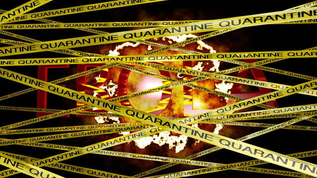 Microscopic Ebola Virus Behind Quarantine Signs Sinister BG