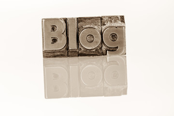 Blog in Bleibuchstaben