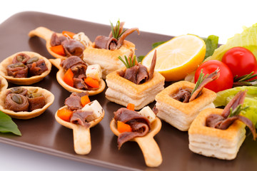 Anchovies in pastries