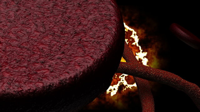 Microscopic Ebola Virus with Sinister Background 3D Animation