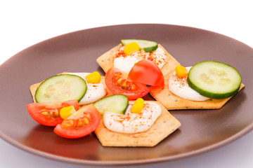 Snacks with vegetables