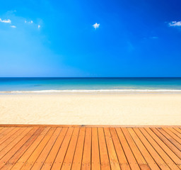 Fototapeta premium Tropical sea and blue sky in Phuket, Thailand