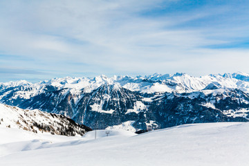 Plakat Alps mountain landscape. Winter landscape