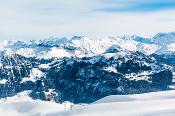 Obraz premium Alps mountain landscape. Winter landscape