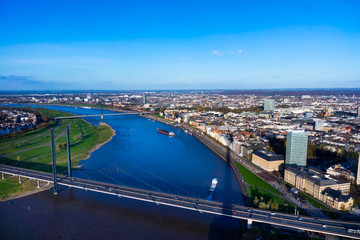 Fototapeta premium Duesseldorf mediahafen (harbour) in Rheinland-Westphalia, German
