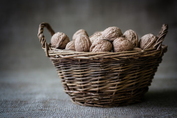 basket with nuts