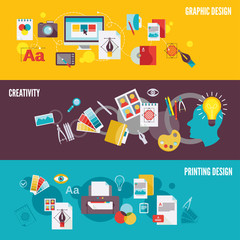 Graphic design banner set