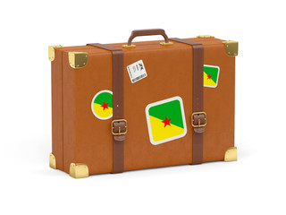 Suitcase with flag of french guiana