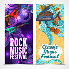 Music vertical banners