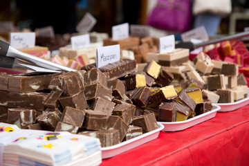 selection of sweet fudge