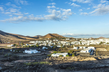 view to Uga, rural village in Lanzarote