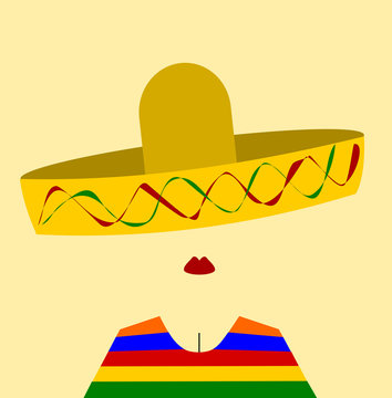 woman wearing sombrero and lipstick