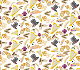 Theatre seamless pattern