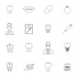 Dental icons outline