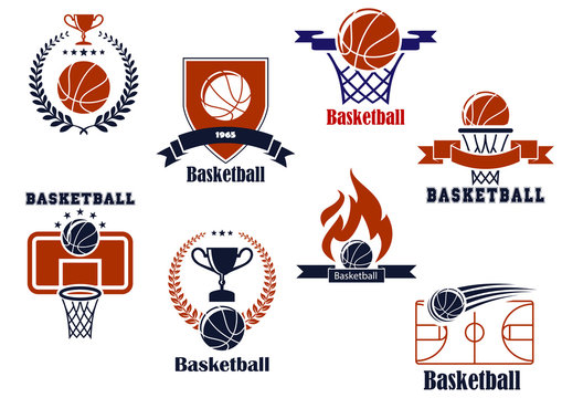 Basketball tournament and emblem designs