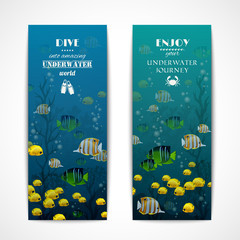 Diving vertical banners