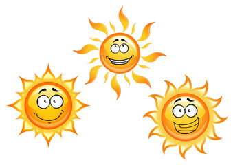 Cartoon sun characters
