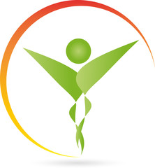 Logo, Mensch, Fitness, Physiotherapie, Heilpraktiker