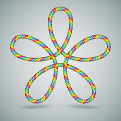 Multicolor Celtic Laced Rope Shape