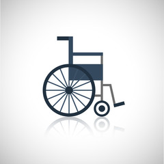Fototapeta na wymiar Wheel chair icon flat