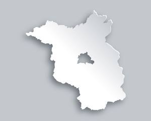 Obraz premium Karte von Brandenburg