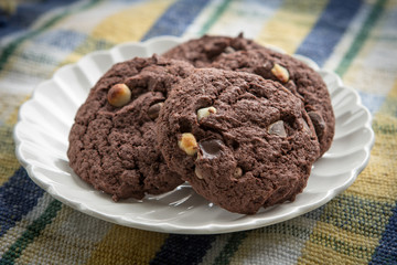 Plate Of Chocolate Chip Cookies
