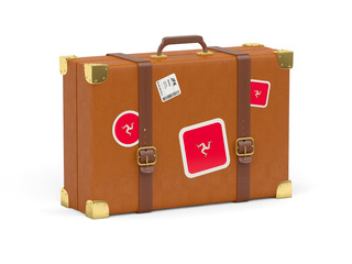 Suitcase with flag of isle of man