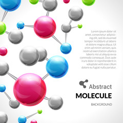 Abstract molecule 3d background