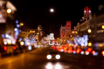 Möbelaufkleber Madrid zu Weihnachten © nacroba