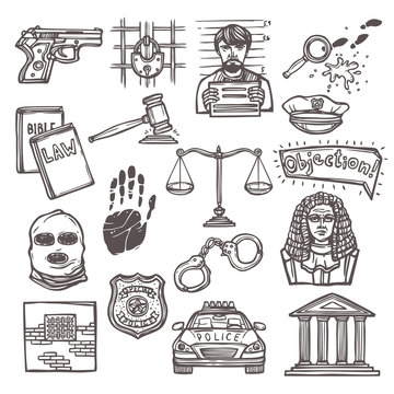 Law icon sketch