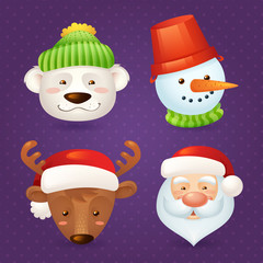 Christmas characters set