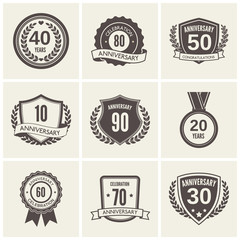 Anniversary label set
