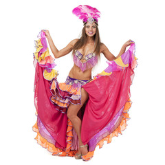Beautiful carnival dancer, amazing costume