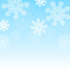 Abstract blue christmas snowflakes background