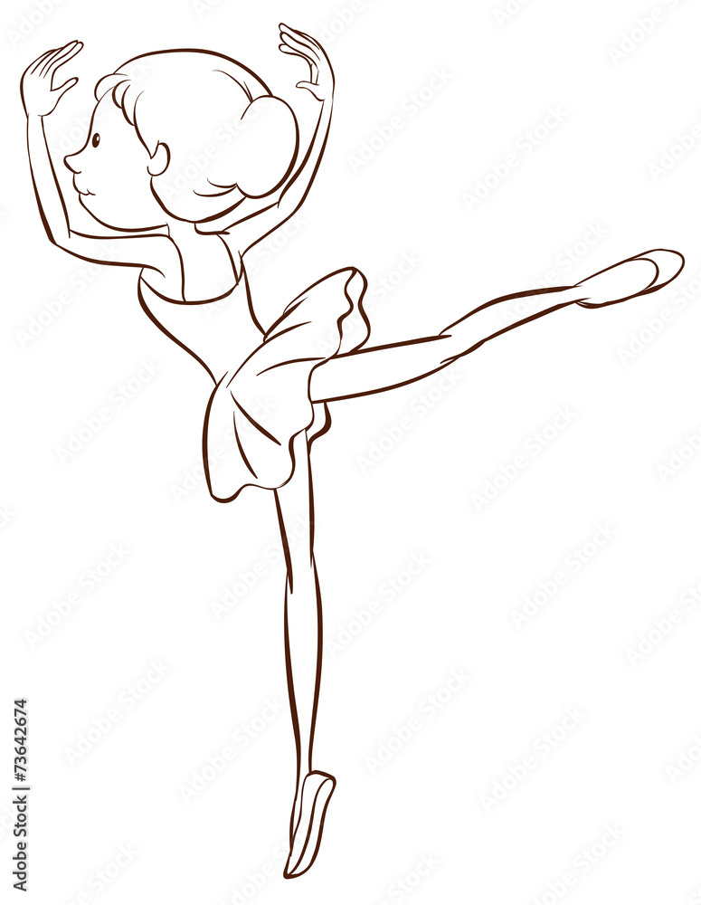 Sticker A ballet dancer