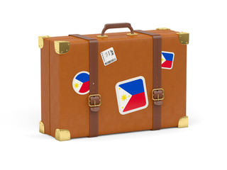 Suitcase with flag of philippines
