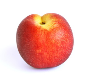 Nectarine on White Background
