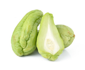 Chayote isolated on white background