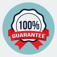 Vector 100% satisfaction guaranteed badge