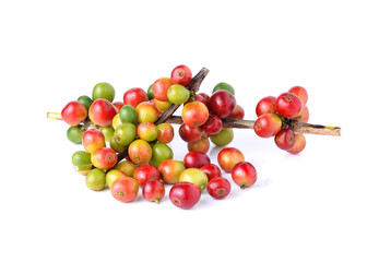 coffee beans isolated on white background