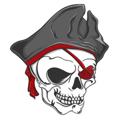 Pirate Zombie Skull