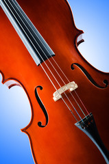 Fototapeta premium Violin isolated on the white background
