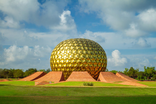 Matrimandir - Golden Temple in Auroville, Tamil Nadu, India