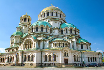 Fototapeta na wymiar The St. Alexander Nevsky Cathedral in Sofia, Bulgaria