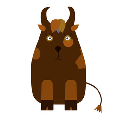 cartoon character brown cow
